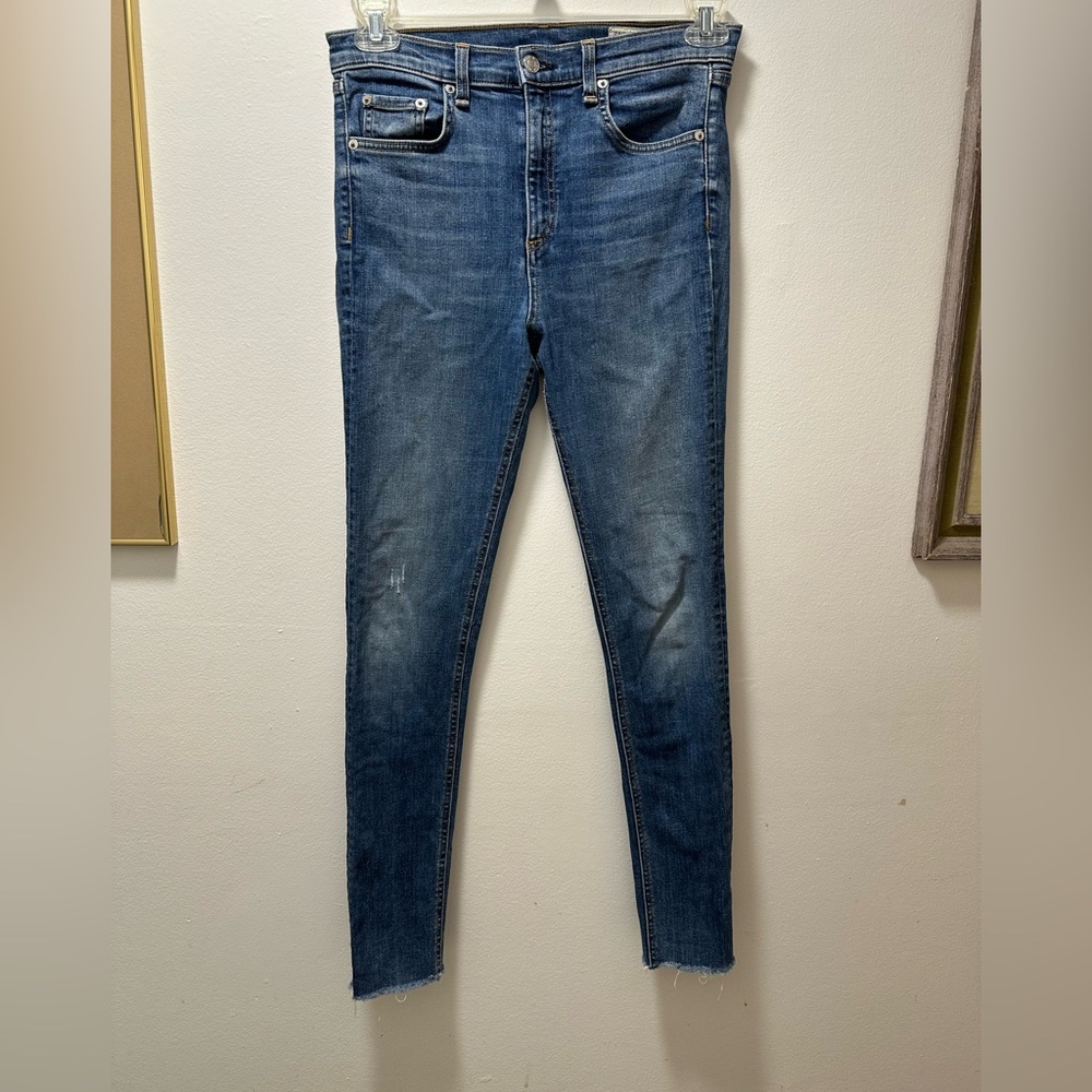 rag & bone High Rise Raw Hem Skinny Jeans - Picture 8 of 12